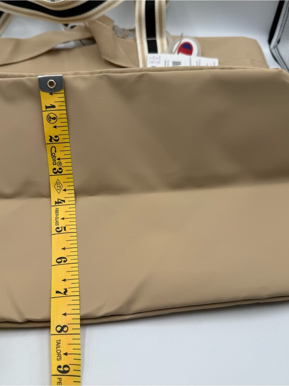 Champion Beige Tote Bag with Black-Trim Handles - Picture 3 of 7